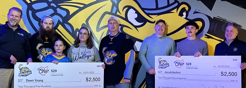 2026 Toledo Walleye Reading Program Teacher and Student Winners Check presentation