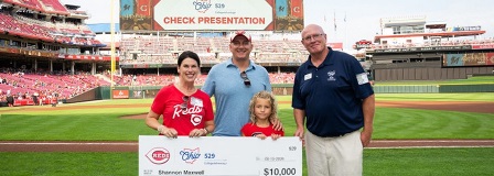 2026 Reds College Savings Grand Slam Winner Check Presentation